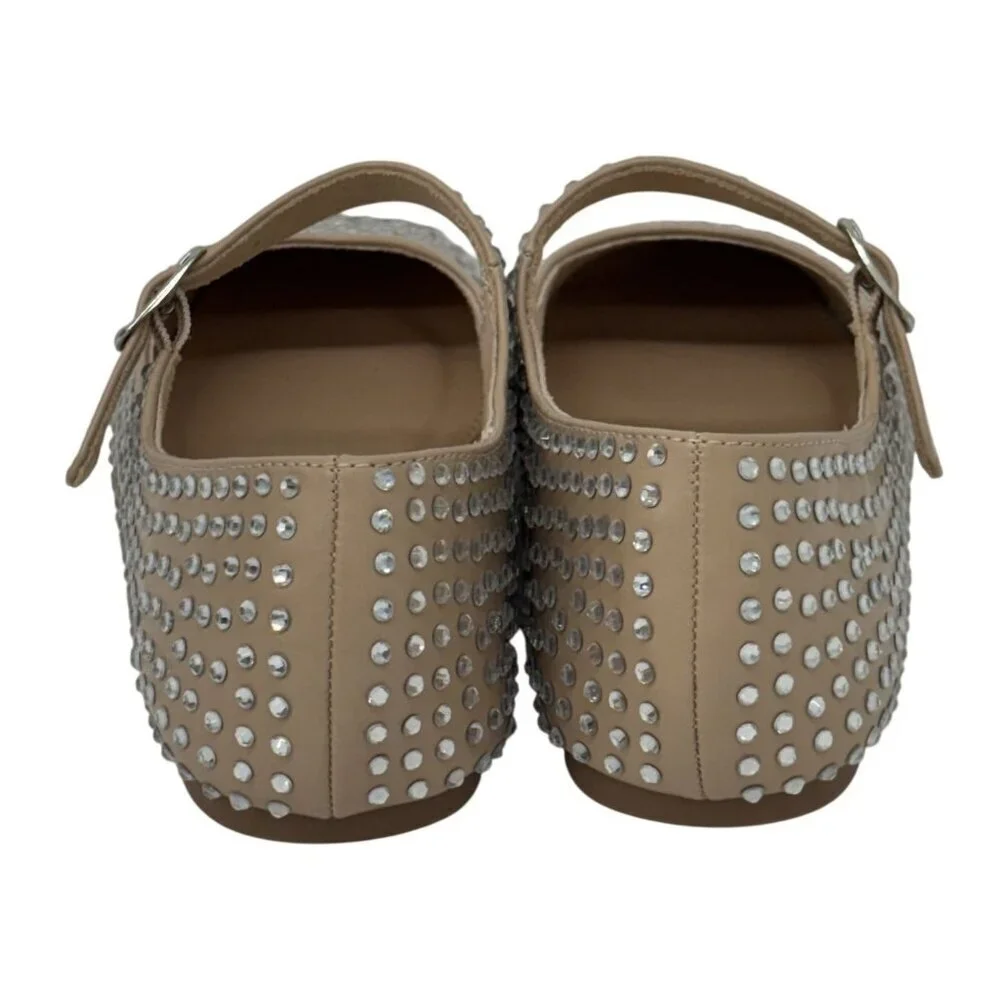 OLIVIA FERGUSON / Nancy / Flat / Mary Jane / With Diamonds encrusted Rhinestone-